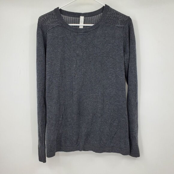 Lululemon Back to Balance Long Sleeve Sweater Heathered Sweater Size 10 - Picture 1 of 13